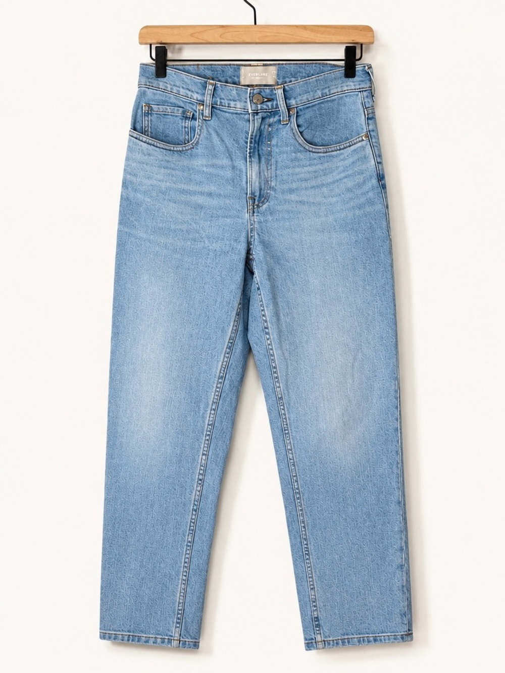 Everlane The Cheeky Jean Womens 27 Ankle Straight High Rise Light Wash Denim - Picture 2 of 7